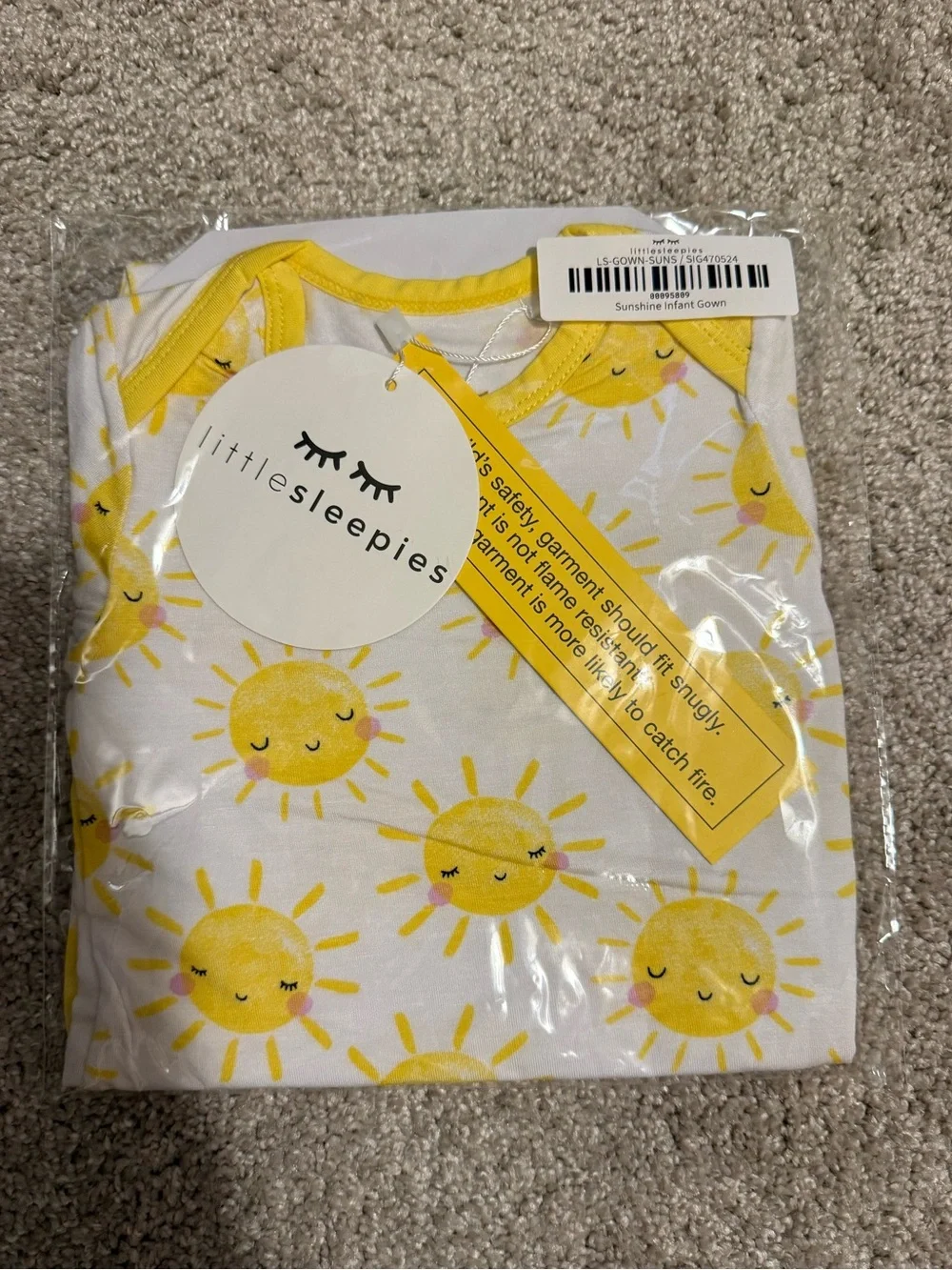 Little Sleepies NWT Sunshine infant gown